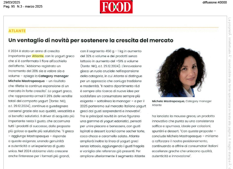 Atlante e il Mercato dello Yogurt Greco: Crescita, Innovazione e Nuovi Lanci per il 2025 20250329 682535861 20250329 682535861 - Atlante e il Mercato dello Yogurt Greco: Crescita, Innovazione e Nuovi Lanci per il 2025
