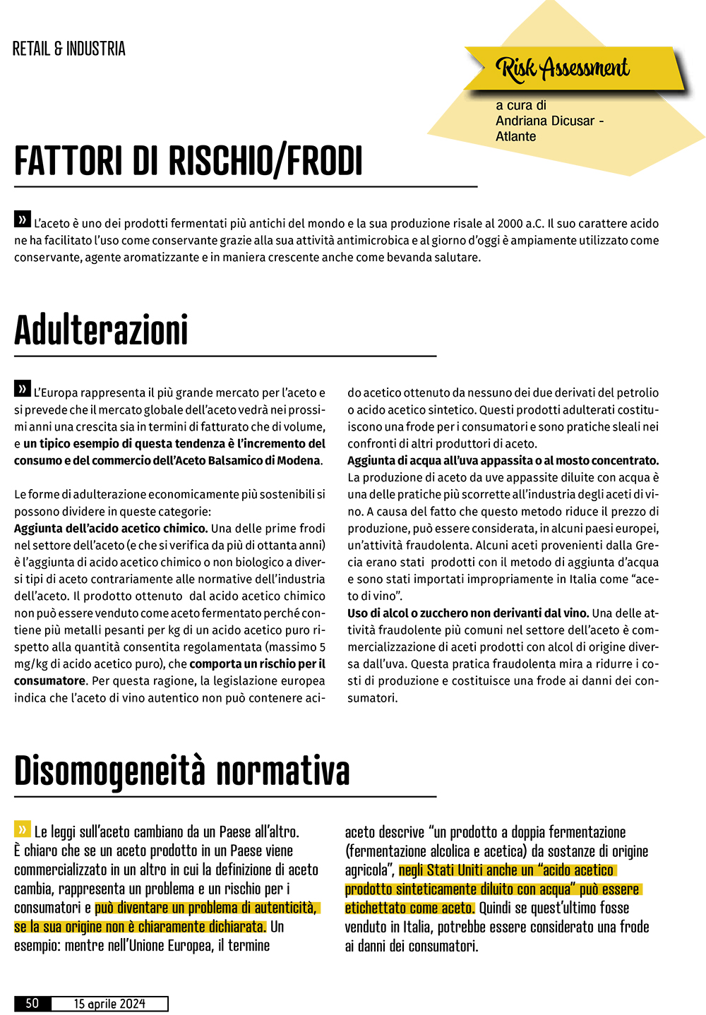 ACETO 2024 006 1 - Food Fraud: Focus sull’aceto
