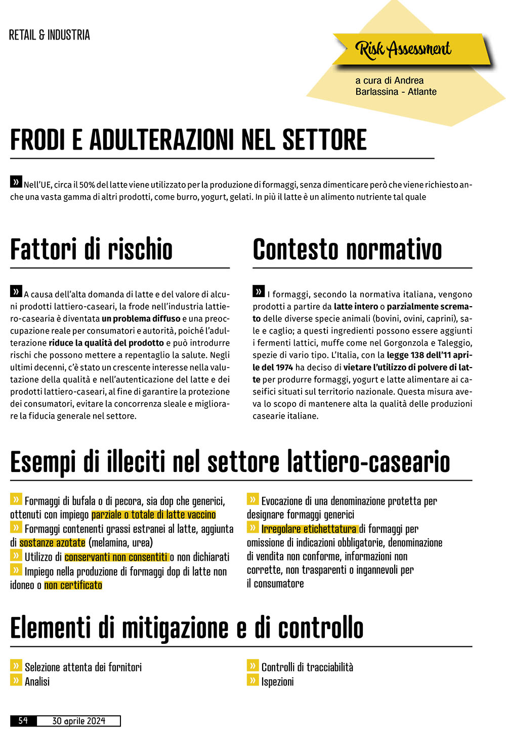 FORMAGGI 2024 007 - Atlante Food Fraud Observatory: Focus on Cheese