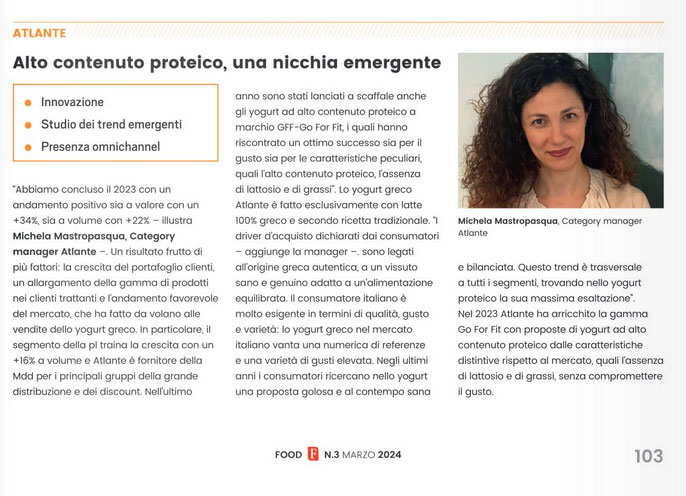 Intervista Food Michela Mastropasqua - Il trend dello yogurt greco non si ferma!