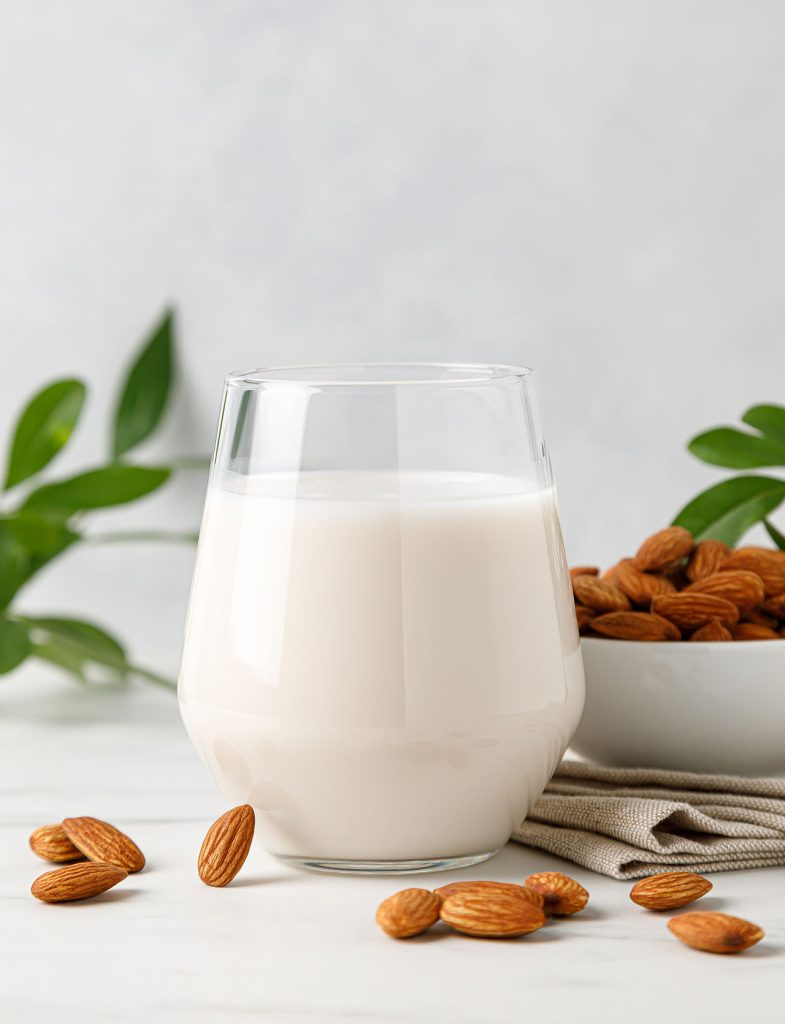Bevande vegetali come latte di soia, mandorla, avena e riso