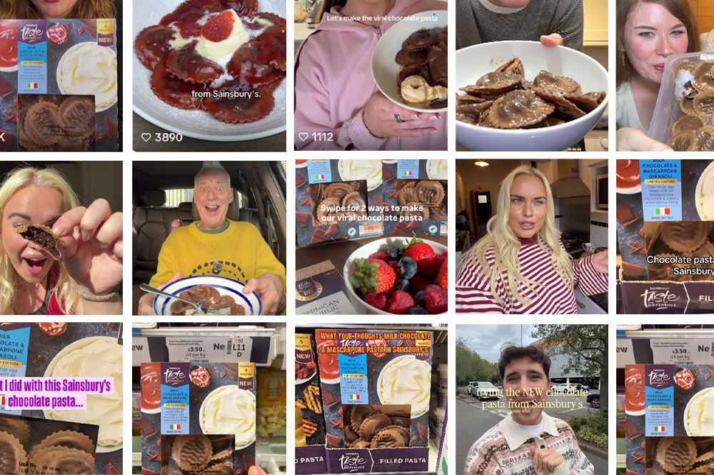 Viral Chocolate pasta screens 1 - Sainsbury's Chocolate Pasta Gets People Talking: Innovation Behind the Scenes