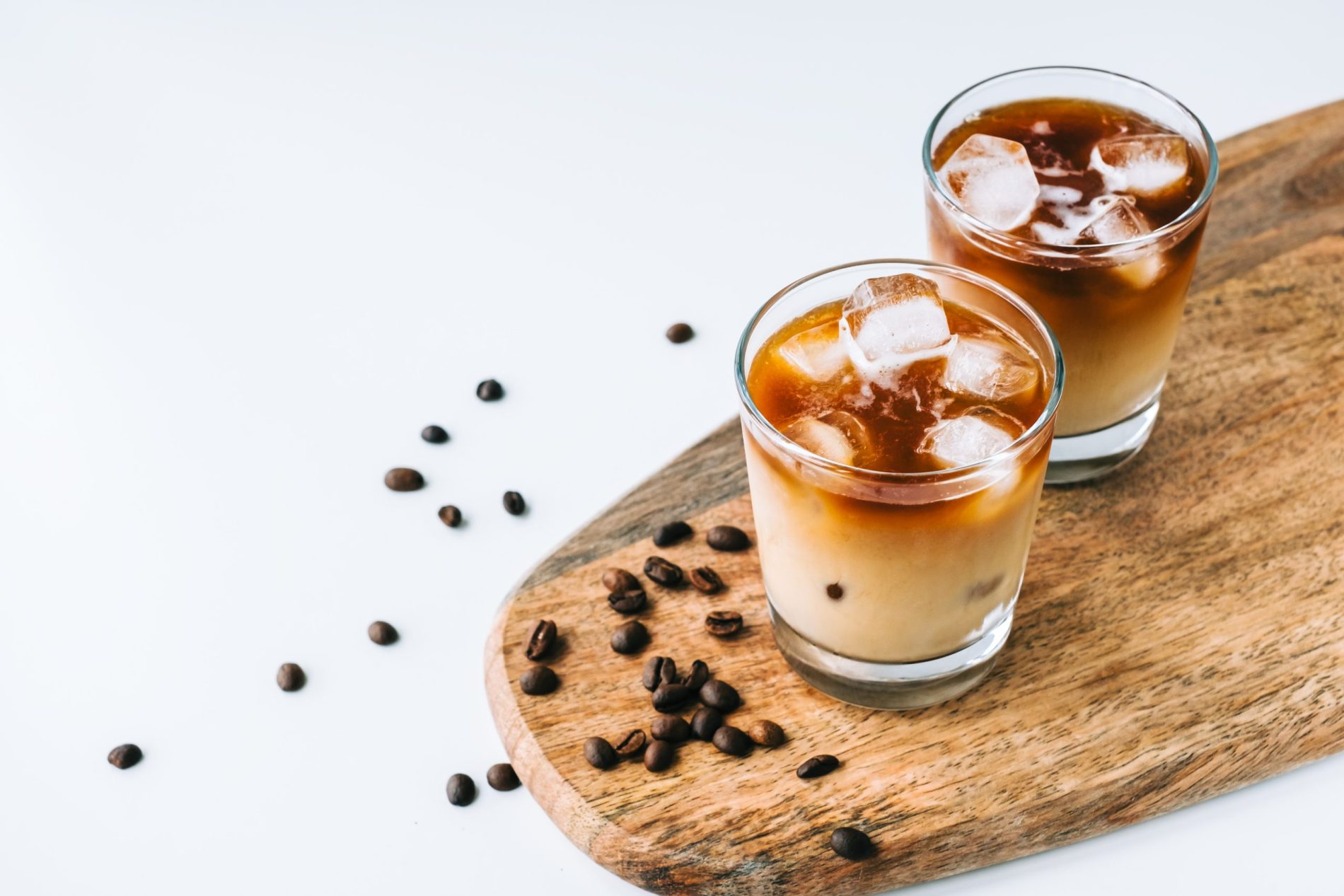 ice coffee in a glass