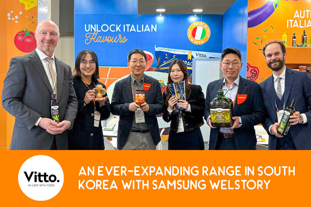 Atlante and Samsung Welstory teams at the Vitto stand during Food Festa 2026 in South Korea