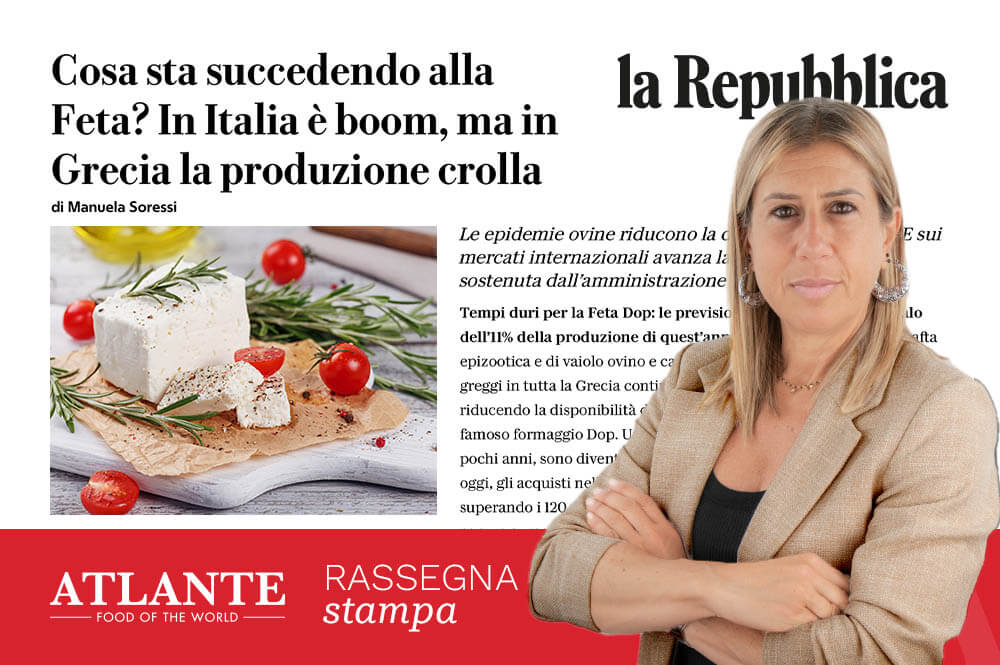 Giovanna Chiarini di Atlante nell’articolo di Repubblica sul mercato della Feta DOP in Italia