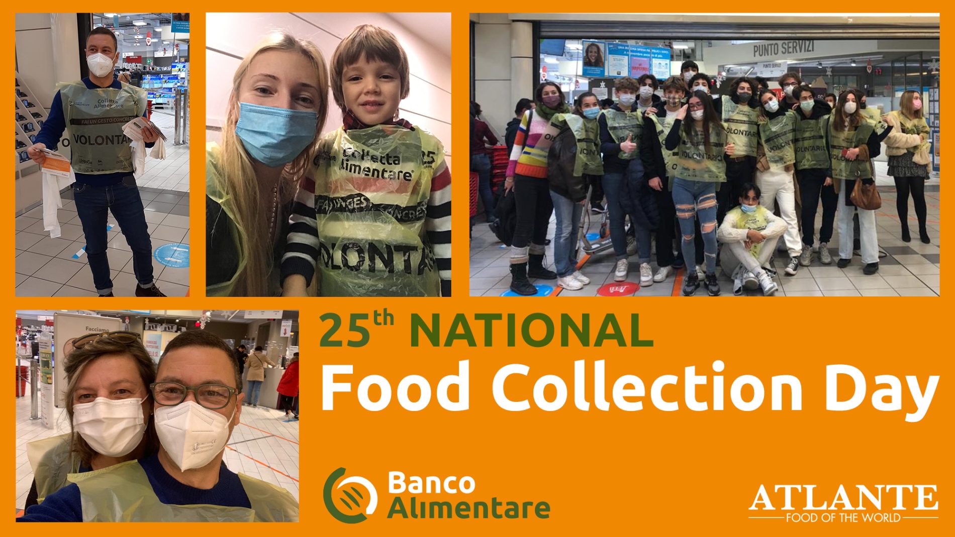 Colletta alimentare collage EN - Up front with Banco Alimentare for the 25th edition of "Colletta Alimentare"
