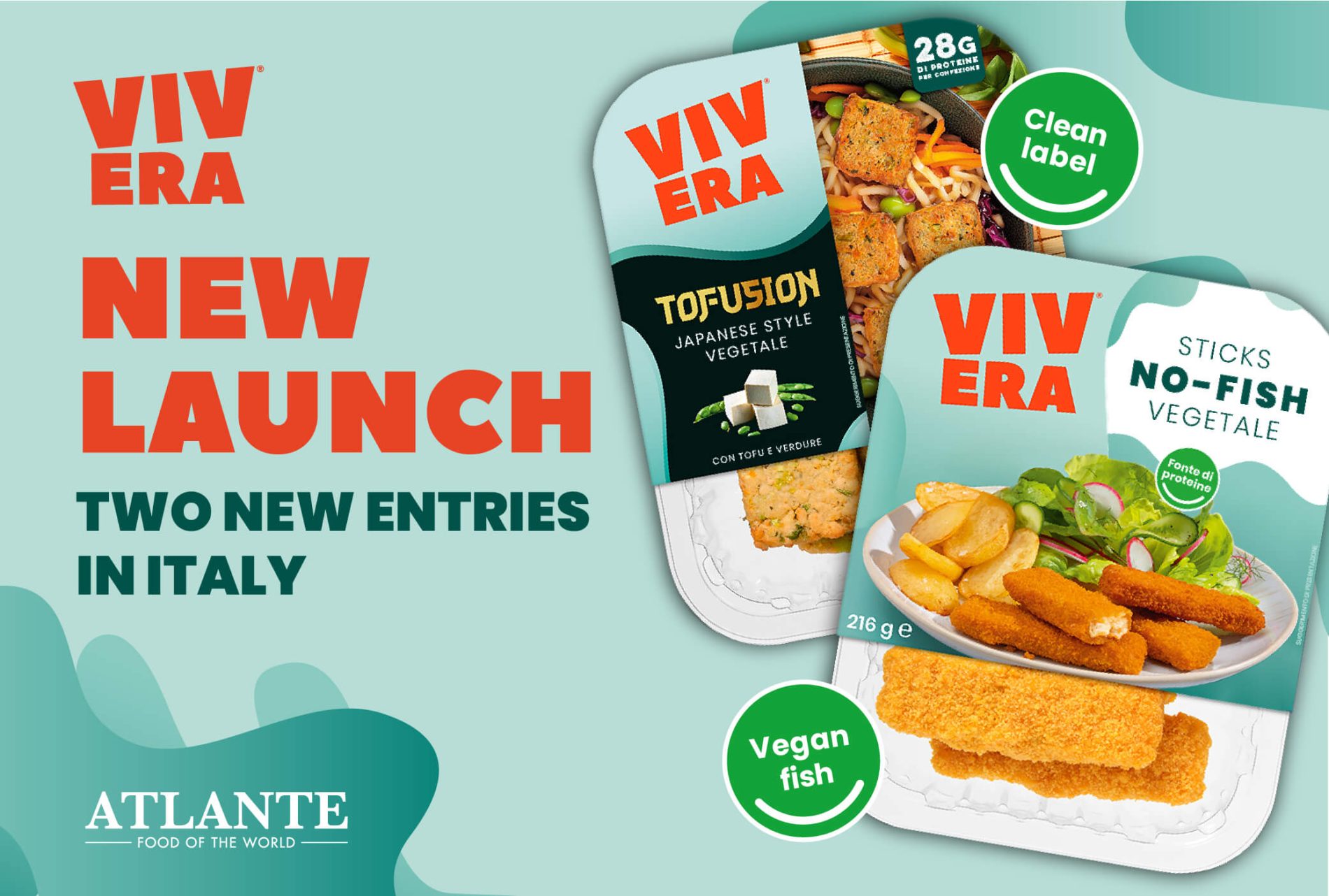 Copertina lancio Vivera ENG 1 - No-Fish Sticks and new Tofusion line: Vivera expands its plant-based range in Italy with Atlante