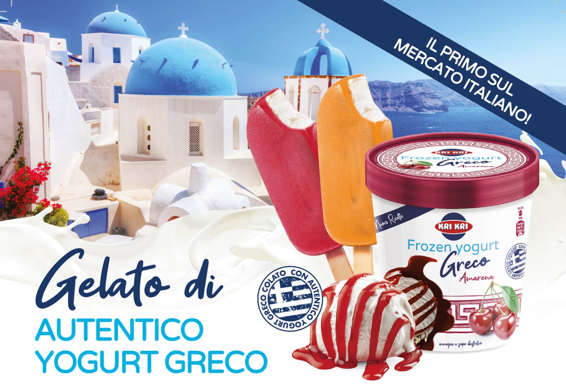 FOOD Adv KriKri gelati - Frozen Yogurt Greco, arriva lo stecco alla frutta