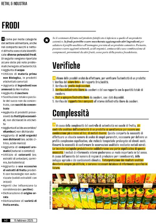 Food Fraud succhi