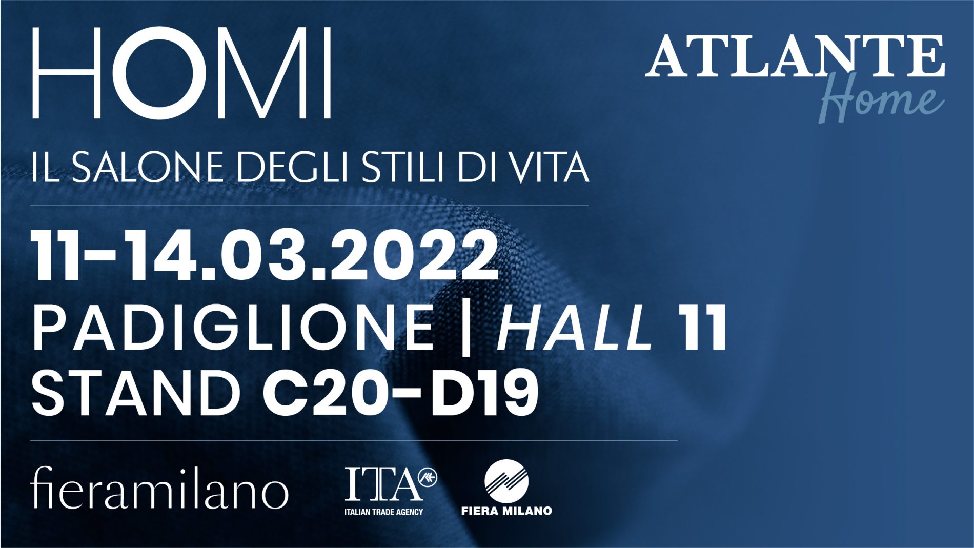 HOMI BANNER 1180x664 px 2 - New position for Atlante Home stand at Homi 2022