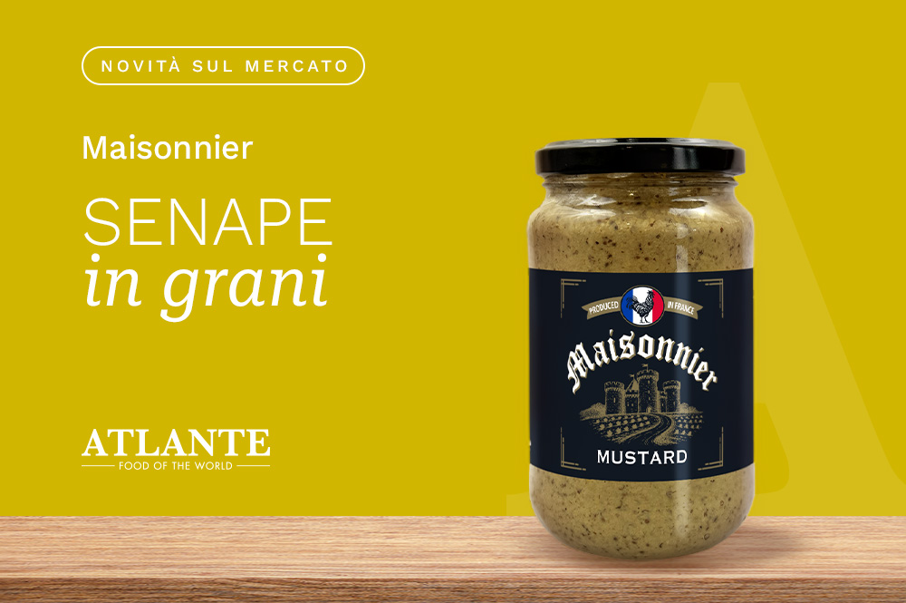 senape in grani Maisonnier in oksupermarket