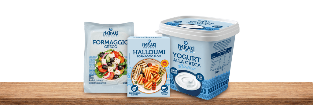 Gamma Meraki di specialità greche con formaggio greco, Halloumi DOP e yogurt alla greca