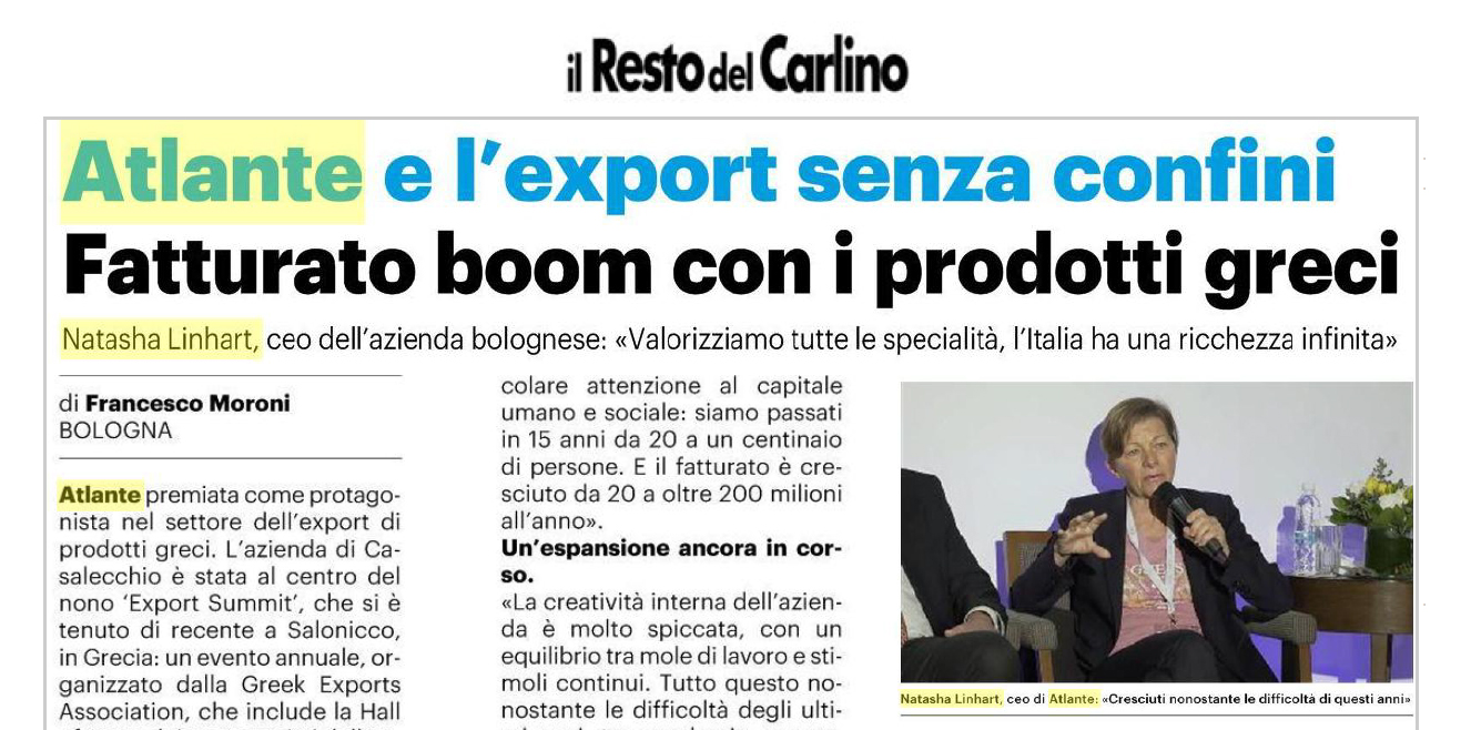 Natasha Linhart Atlante Export Greco Frecia Yogurt Greco - Atlante e l'export senza confini