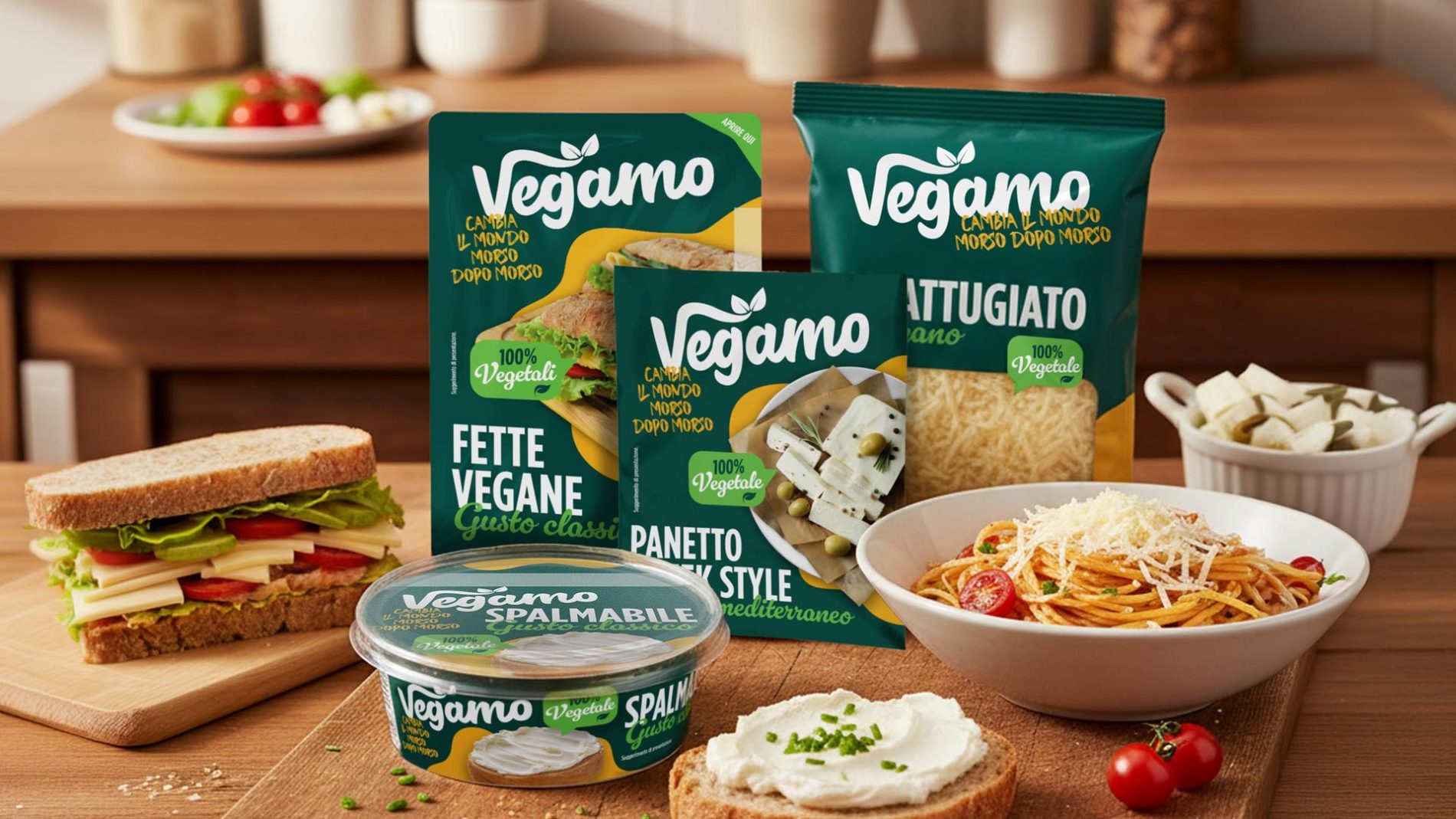 Formaggi Vegani di Vegamo Brand Vegano e Vegetariano con Formaggi Plant Based