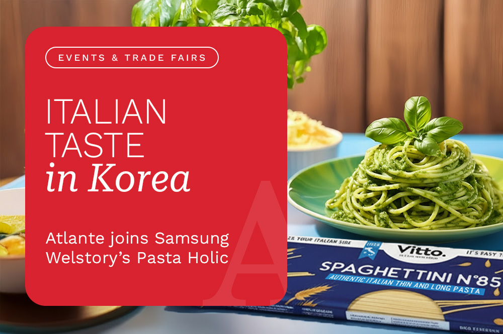 Vitto Spaghettini served with fresh basil and Italian-style ingredients at Samsung Welstory’s Pasta Holic event in Seoul.