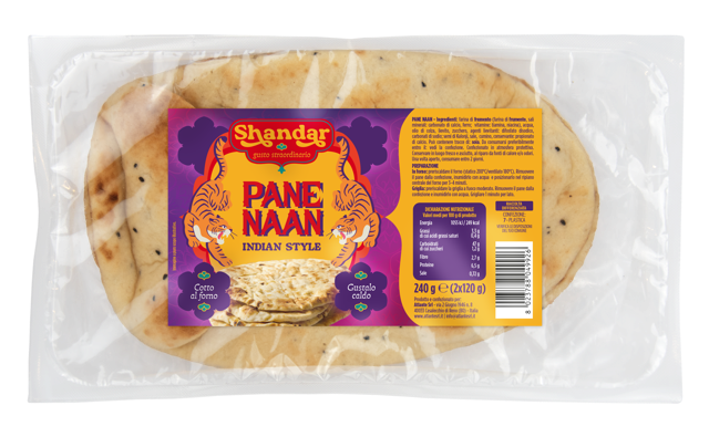 Shandar Pane Naan 240g - Il pane racconta le culture del mondo. Atlante valorizza i pani etnici più iconici