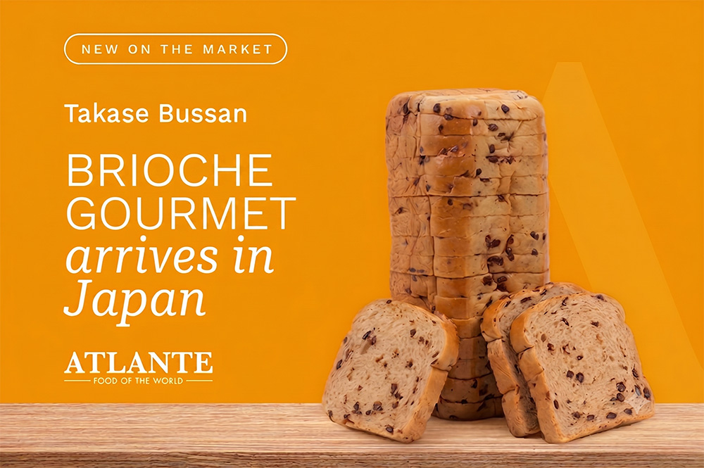 Brioche Gourmet launches in Japan with Takase Bussan, featuring sliced chocolate chip brioche.