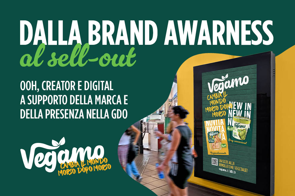 Campagna marketing Vegamo tra Out of Home, digital e attività a supporto della presenza nella GDO