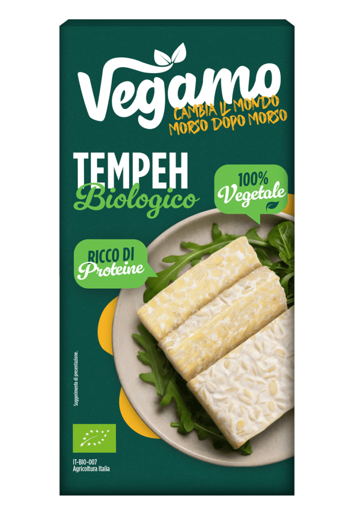 Vegamo: la gamma si amplia con il tempeh biologico Vegamo Tempeh Tempeh Biologico Vegamo per il retail