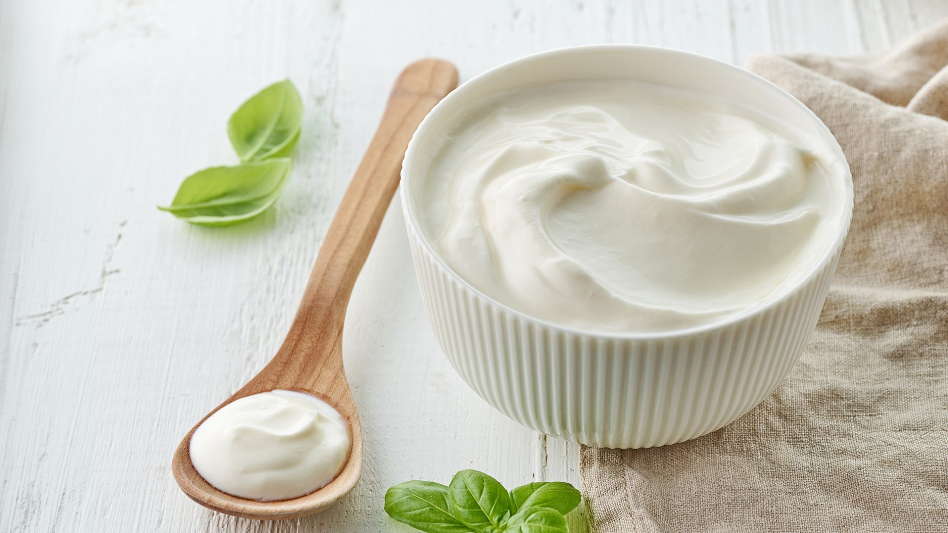 Greek yogurt in a bowl
